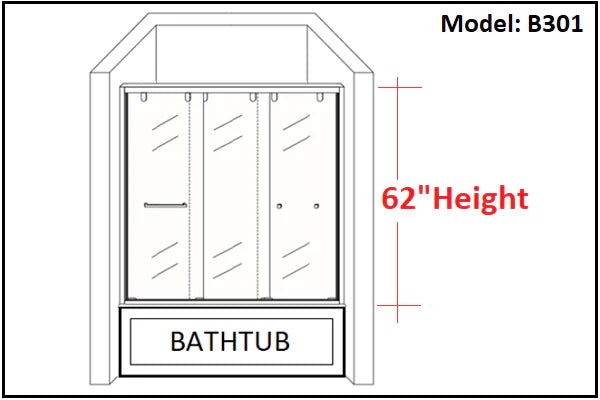 Sapphire Tub Shower Door