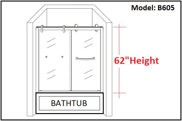 Crystal Tub Shower Door