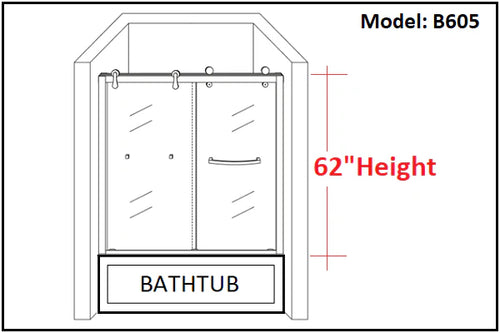 Crystal Tub Shower Door