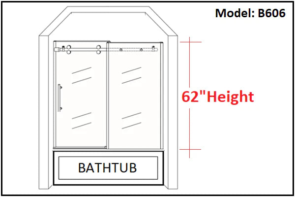 Jade Tub Shower Door