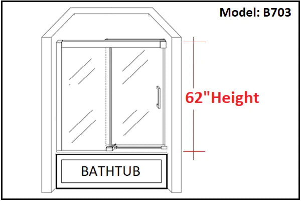 Emerald Tub Shower Door